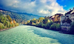 Der herrlich grün schimmernde Inn bei Salzburg.