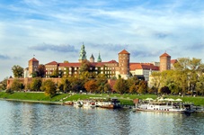 Blick auf die Burg von Krakau