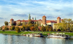 Blick auf die Burg von Krakau
