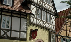 Ein schönes Fachwerkhaus in der Altstadt von Ladenburg.