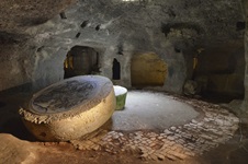 Blick in die alte Mühle einer Masseria (= eines Wehrgehöfts).