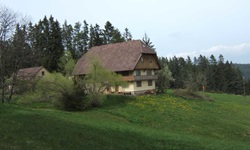 Ein abgelegenes Schwarzwaldhaus bei Langenschiltach.