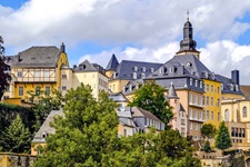 Blick auf die Häuser von Luxemburg