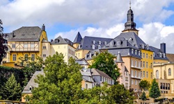 Blick auf die Häuser von Luxemburg