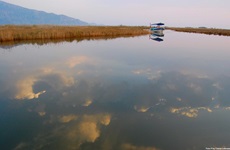 Eine Fähre im Delta des Flusses Dalyan.