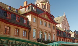 Auf dem Marktplatz von Mainz.