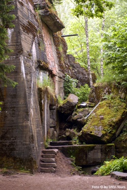 Blick auf die Wolfsschanze, dem ehemaligen Führerhauptquartier, in Masuren