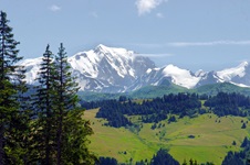 Blick auf den gigantischen Mont Blanc