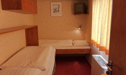 Eine Zwei-Bett-Kabine der MS Fluvius