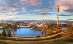 Blick auf den Münchner Olympiapark.