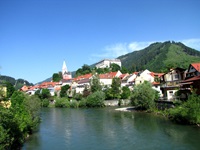 Schöner Blick auf Murau und den Fluss, dem das Städtchen seinen Namen verdankt.