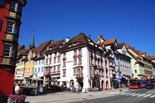Blick zur Fußgängerzone in Rottweil - der ältestes Stadt Baden-Württembergs
