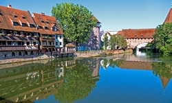 Blick auf die Altstadt von Nuernberg