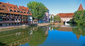 Blick auf die Altstadt von Nuernberg