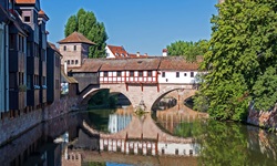 Blick auf die Henkerbrücke in Nürnberg