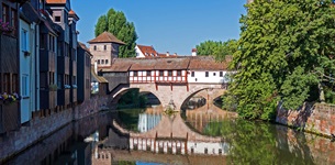 Blick auf die Henkerbrücke in Nürnberg