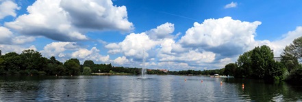Blick auf den Wöhrder See in Nürnberg