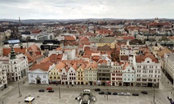 Blick über die Stadt Pilsen