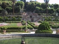 Blick in die wunderschönen Gärten der Villa Garzoni in Collodi, der "Heimatstadt" Pinocchios.