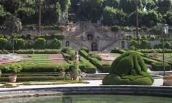 Blick in die wunderschönen Gärten der Villa Garzoni in Collodi, der "Heimatstadt" Pinocchios.