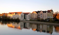 Blick zur Donau-Promenade in Regensburg