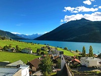 Das Dorf Reschen am gleichnamigen See.