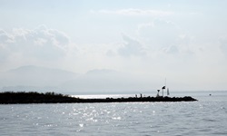 Blick auf die Rheinmündung auf der Rhein-Route