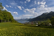 Der malerisch zu Füßen der Berge und am Wolfgangsee gelegene Ort St. Gilgen.