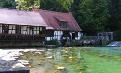 Eine alte Mühle im UNESCO-Biosphärenreservat Schwäbische Alb.