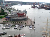 Die Oper von Göteborg vom Büroturm aus fotografiert