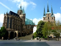 Der imposante Dom St. Marien in Thüringens Landeshauptstadt Erfurt.