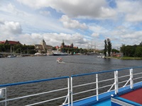 Die Skyline von Stettin von der MS Princess aus gesehen.