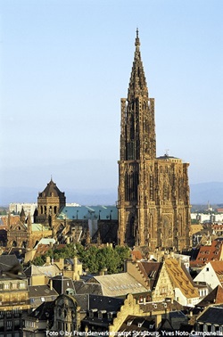 Blick auf Straßburg mit seinem mächtigen Dom