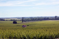 Ein kleines Haus inmitten der verträumten Landschaft des Südburgunds.