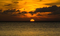 Sonnenuntergang am Meer auf der Radreise von Rügen nach Bornholm