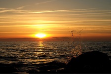 Sonnenuntergang am Strand von Rügen