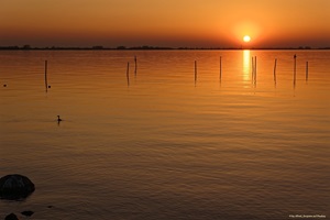 Sonnenunterang am Meer auf der Radreise Ijsselmeer Nord