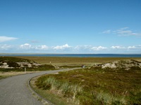 Blick über die Landschaft von Sylt bis hin zum Meer