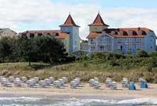 Strandkörbe bei Zinnowitz auf der Insel Usedom.