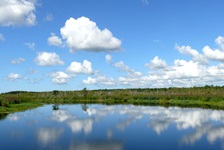 Eine herrliche Seenlandschaft in Ostpreußen.