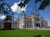 Das prachtvoll gestaltete Parlament von Budapest.
