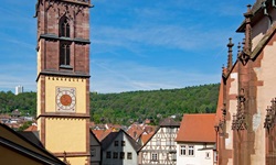Die Altstadt von Wertheim mit der Stiftskirche.