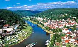 Wunderschöne Luftaufnahme der Weser.