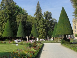 Blick in den Park von der Würzburg Residenz