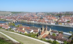 Blick über Würzburg mit Main